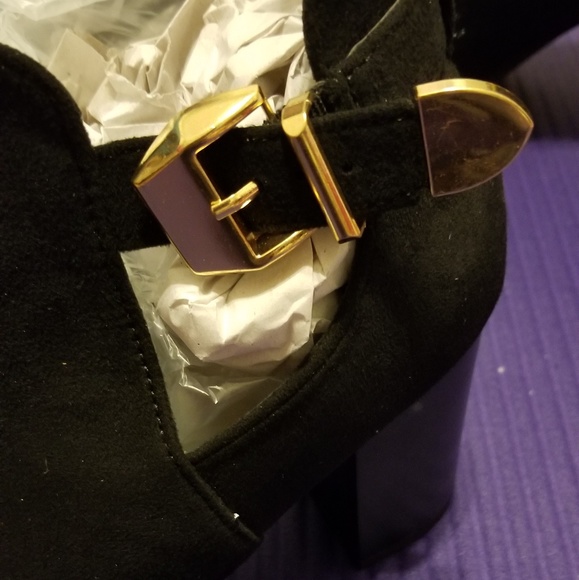 >SIZE 7 LEFT!< Accent Peep Toe Chunky Heels - Picture 6 of 7